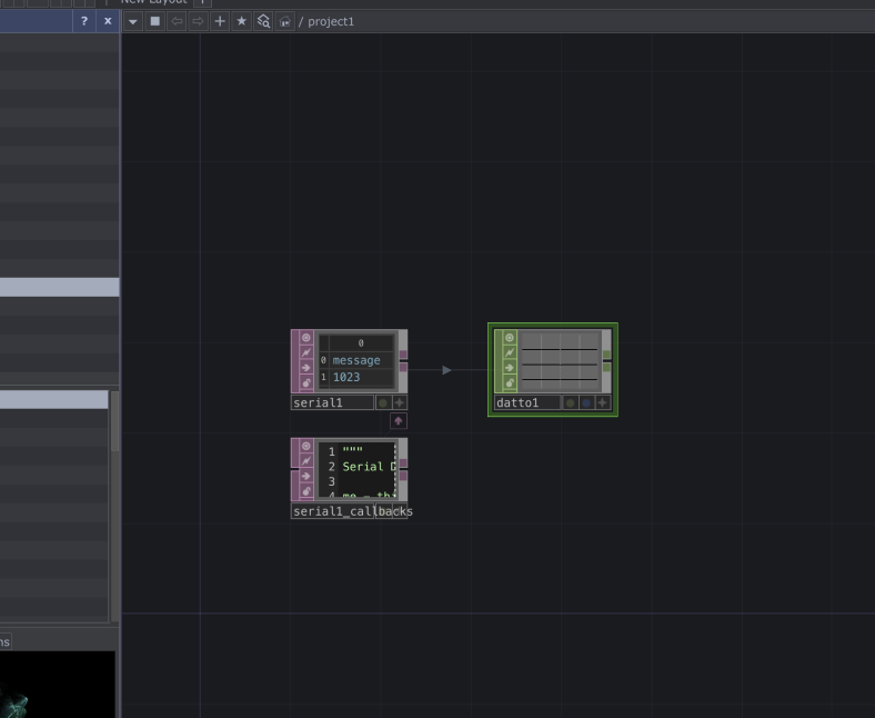 After getting peer feedback, we pivoted towards having the graphics be nature based. This was the first implementation of adding chops and tops to TouchDesigner. 