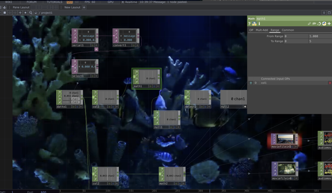 After some trouble shooting, we found that the best fix for it was to separate the 4 values into different columns and channels so they would act independently from each other.