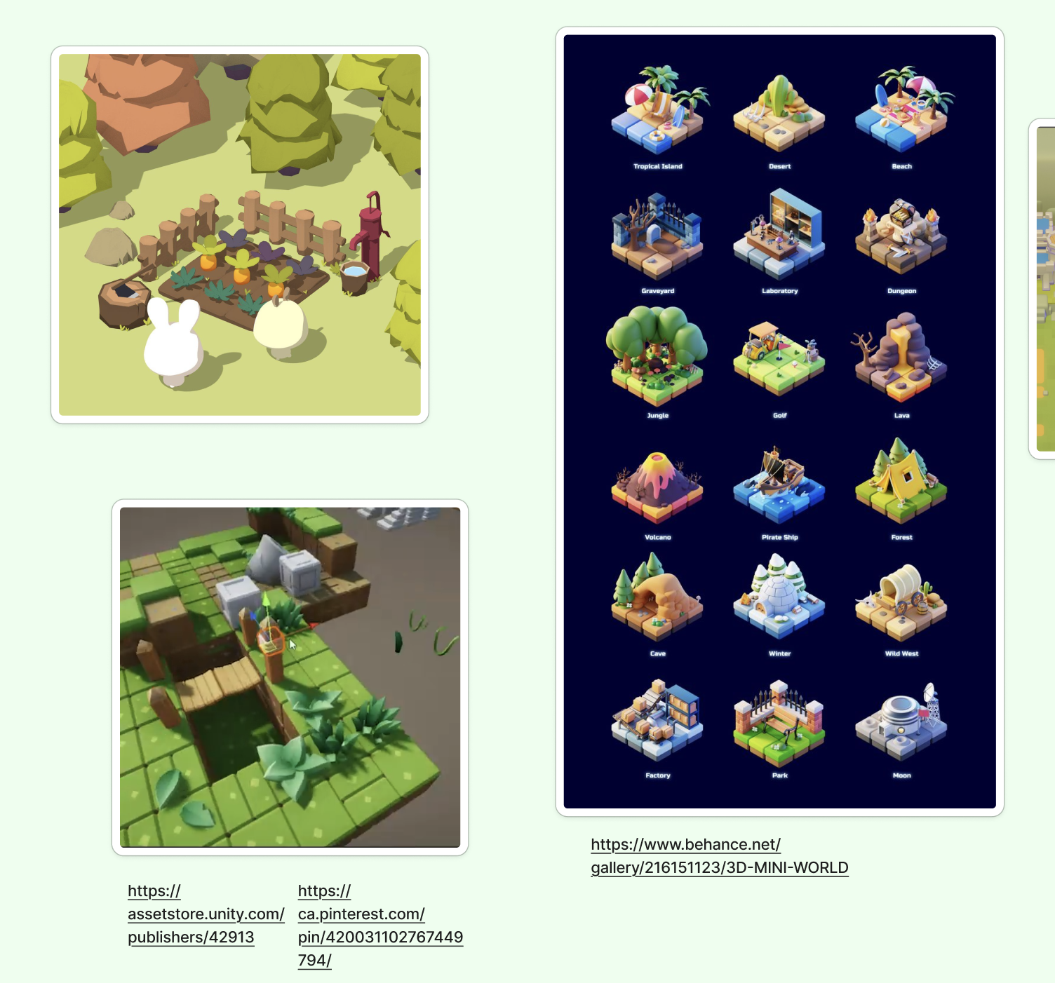 Biome sandbox concept inspiration.