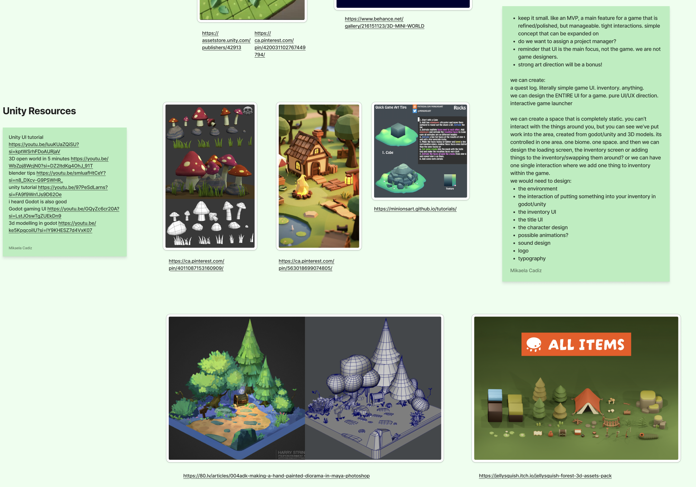 Landscape model inspiration.